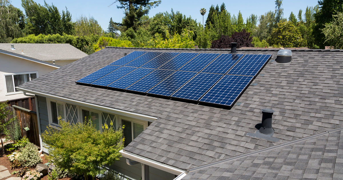 mounting solar panels on a roof